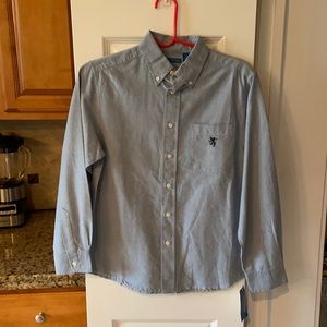 Brand new chambray button up shirt.